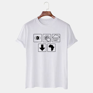 Venta al por mayor Casual sólido Camiseta 100% algodón Jersey pesado GSM 280 de gran tamaño con mangas cortas y cuello redondo diseño en blanco hombres camiseta - Product Image 3