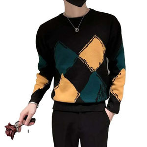 OEM Custom Jacquard Knitted Fleece <b>Hoodie</b> for Men Most Popular Warm Winter Casual Style Sweater Embroidered Technics - Product Image 4