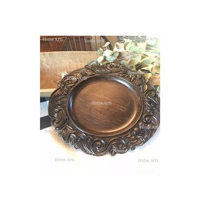 Admirable Design Wood Show sous la plaque de forme ronde taille personnalisée plaque de chargeur sous la plaque pour les meilleures ventes - Product Image 2