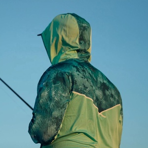 Nueva Camiseta de Pesca para Hombre de Alta Calidad con Diseño Personalizado, Protección Solar UPF 50+, Transpirable, de Secado Rápido, Manga Larga, con Capucha, 220g Plus - Product Image 2