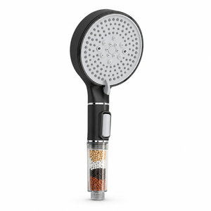 Ensemble de douche à main haute pression avec filtre, en acier inoxydable, pour salle de bain, économie d'eau, avec support mural et rail - Product Image 4