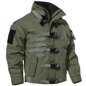 Chaqueta táctica Cordura suave para hombre, relleno de algodón para deportes al aire libre, ciclismo, impermeable, diseño de motocicleta, multibolsillo - Product Image 3