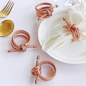 Handmade <b>Copper</b> Top Knot Napkin Rings Weddings Special Wood Butterfly Napkin Rings Home Kitchen Dining <b>Table</b> Parties Christmas - Product Image 3