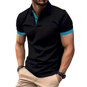 Camiseta de algodón ajustada para hombre 2025 con cuello redondo, manga corta informal, servicio OEM de alta calidad, Impresión de logotipo personalizado - Product Image 2