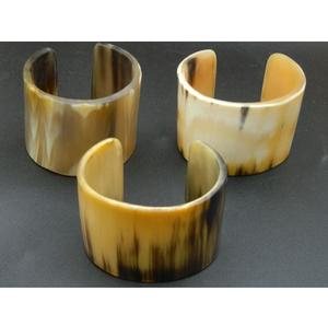Puños de cuerno Ankole, brazaletes de cuerno de búfalo Natural, pulseras de cuerno pulido ancho para mujer, joyería Bohemia, accesorios de moda - Product Image 1
