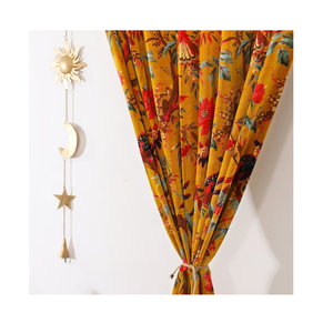 Cortina de Cubículo de Terciopelo Vintage, Diseño Geométrico, Cortina de Lujo para Puerta, Aislamiento de Luz Total, para Sala de Estar, Venta al por Mayor - Product Image 2