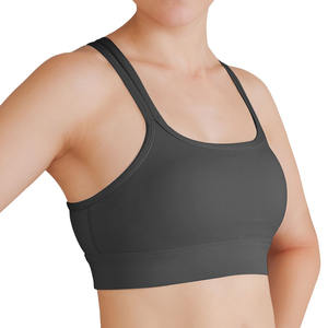Logo personnalisé broderie u-cou soutien-gorge de sport couleur unie sans couture yoga athlétique entraînement soutien-gorge léger vêtements d'exercice - Product Image 2