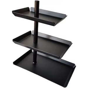 ขาตั้งเค้กโลหะ3ชั้นสีทองหรูหราและแข็งแรงเหมาะสำหรับงานแต่งงานงานเลี้ยงและของหวานโดยอุตสาหกรรม Azora - Product Image 6