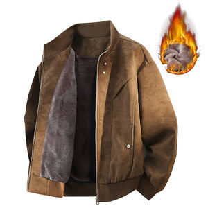 Chaqueta de Cuero Gruesa para Hombre, Estilo Holgado y Moderno, con Forro Polar, Talla Grande, Precio de Fábrica en China, Personalizable - Product Image 3