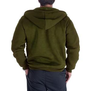 Alta calidad Heavyweight Thermal 100% algodón Hombres Zip-up Hoodie Street Style Cropped Zip Hoodie Basics algodón mezclado - Product Image 2