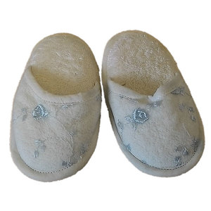 Ciabatte con Punta Chiusa in Tulle Blu - Product Image 2