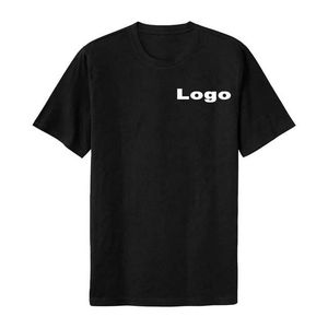 OEM logotipo personalizado y bordado en blanco para personalizar High Street Style hombres Casual camisetas 100% algodón verano Streetwear - Product Image 1