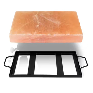 Bloc de sel rose de l'Himalaya en cristal naturel, dalles de sel pour la cuisine avec support métallique 30*20*5cm – Offre spéciale - Product Image 5