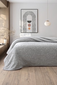 ผ้าห่มกำมะหยี่ลายนูนสุดหรู | ผ้าคลุมเตียงไมโครไฟเบอร์เนื้อนุ่มสำหรับฤดูหนาว | ตกแต่งผ้าคลุมเตียงขนาด220x240ซม. - Product Image 1