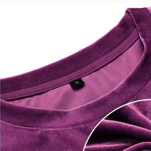 Conjunto de pantalones cortos de terciopelo ajustado a la moda Conjunto de pantalones cortos de terciopelo de color sólido - Product Image 2