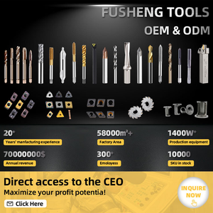 Fusheng tùy chỉnh hrc55 Độ chính xác cao CNC công cụ gia công Carbide <span class=keywords><strong>End</strong></span> <span class=keywords><strong>Mill</strong></span> phay Cutter cho thép không gỉ Lớp phủ altin - Product Image 2