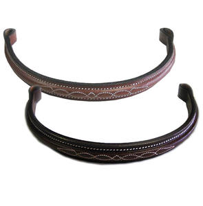 Banda Frontal de Cuero Personalizada para Caballo con Costuras Decorativas para Doma Clásica, Alta Calidad, Marca Ecuestre India-ADEEFA, Personalizada. - Product Image 3