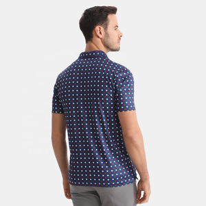 Custom OEM Men Brand Quality Spandex Polyester New Sublimation Pattern Print Dry Fit UPF 50+ Sports Golf Polo T Shirts - Product Image 2