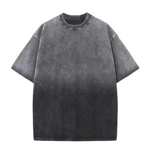 T-shirt surdimensionné délavé à l'acide pour hommes rétro vintage streetwear à manches courtes en coton t-shirt d'été décontracté fournisseur de tenues - Product Image 1
