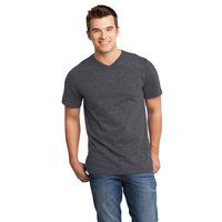 T-shirt d'été pour homme en coton Supima, col en V, logo personnalisé, style décontracté chic, couleur unie, 210g, anti-plis, séchage rapide, tissu jersey
