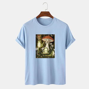 T-shirts pour hommes à séchage rapide, ajustés, en gros, imprimés sur mesure, sport, gym, course à pied, 100% polyester, blanc, bleu - Product Image 4