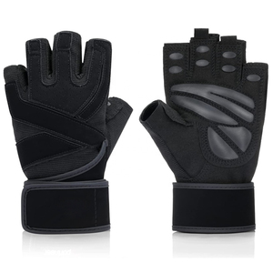 Gants d'haltérophilie de sport Gants d'haltérophilie rembourrés pour le fitness Gants d'entraînement avec enveloppes pour les poignets - Product Image 1