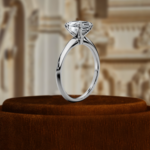 Solide 14K Jaune/Blanc/Or Rose 1Ct Asscher Cut Solitaire Bague de Fiançailles Classique 4 Prong Bijoux de Mariage IGI pour les Fêtes - Product Image 4