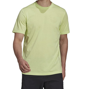 2025 Camiseta ajustada de bambú con cuello redondo para hombre, venta al por mayor, camisetas ajustadas de manga corta supersuaves con estampado de pantalla, Camiseta básica deportiva - Product Image 4