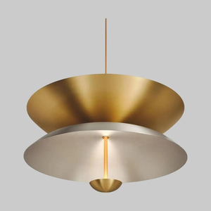 Lámpara colgante de latón de doble acabado 1950s Mid Century Flush Mount Cosmic Regolith Charm Retro Modern Ceiling Fixture para decoración del hogar - Product Image 4