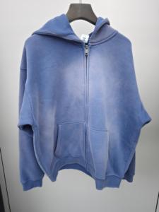 Sweat à capuche unisexe personnalisé pour homme, coupe ample, épaules tombantes, uni, 100% coton, écologique, coupe-vent, logo brodé, sweat à capuche de luxe vierge - Product Image 5