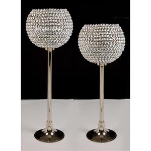 Portavelas de copa de plata de nueva edición, centro de mesa de cristal decorativo de lujo para decoración de fiestas de boda - Product Image 1