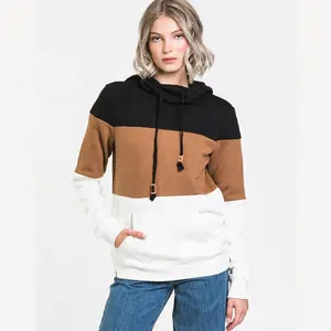 Sweat à capuche en coton-polaire pour femmes, sweat à capuche, décontractée, manches poche, kangourou, Sport, modèle court, coupe goutte - Product Image 1