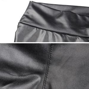 Pantalones Cruzados de Cuero Genuino de Cintura Media, Talla Grande, Corte Regular, Estilo Vintage a Cuadros, Transpirables, Resistentes al Viento, Largos - Product Image 5