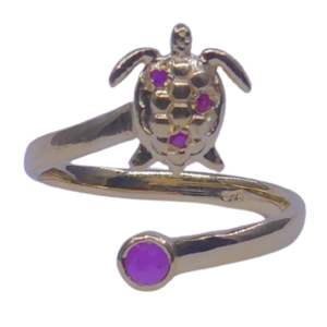 925 Sterling Silver Gold Plated Ruby Diamond <b>Ring</b> - Product Image 1