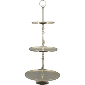 Support à gâteau au design moderne nickelé Support en métal élégant et durable pour les fêtes de mariage Gâteaux Cupcakes Desserts - Product Image 6