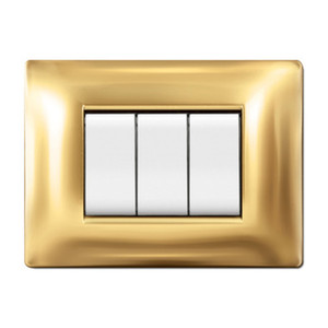 Placca Life Q Modello Living Oro 4 Posti - Product Image 1