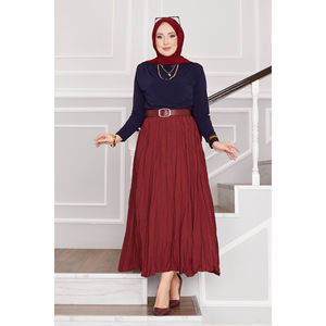 Falda Hijab de Chifón Color Borgoña - Product Image 1