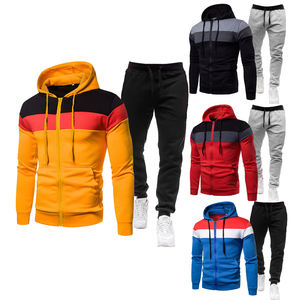 Chándales de niño, ropa de hombre, conjunto de Sudadera con capucha para hombre, sudadera con cremallera, pantalones de chándal deportivos informales, conjunto de chándal para hombre para correr - Product Image 4