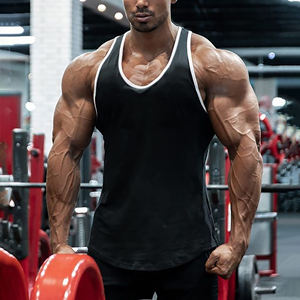 <b>Men's</b> <b>Tanktops</b> Gym Working Cotton Bodybuilding Workout Sports Fitness Tank Tops Stretch <b>Men's</b> Sports tank Tops Muscle USA Size - Product Image 2