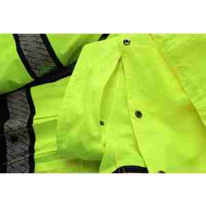 Impermeable de Seguridad de Alta Visibilidad con Logotipo Personalizado, Transpirable, Talla Grande, Cierre de Cremallera, Reflectante, para Trabajo en Carreteras y Construcción - Product Image 4