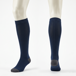 Premium 320 GSM Nylon Spandex Compression Scrub <b>Socks</b> Black Rib Knit Support Panels Custom Embroidery Logo Uniforms - Product Image 2