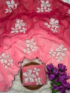 Magnifique collection de sari Georgette Seqwance pour femme - Product Image 2