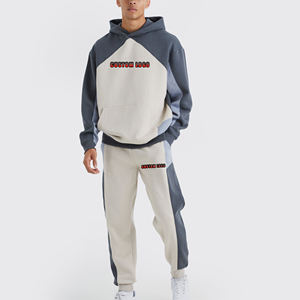 Conjunto de sudaderas con capucha y pantalones de chándal de calidad superior OEM/ODM 100% algodón 400 GSM French Terry para hombre - Product Image 1