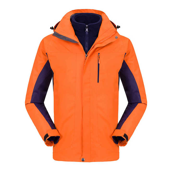 Manufacturer Custom Men's Outdoor Sports Windbreaker Jacket for Winter Waterproof Logo Decoration Ski Hiking Fishing Knitted
