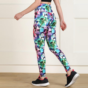Nuevas llegadas High Gym Wasted Sublimation Leggings Logotipo personalizado Mujeres Scrunch Butt Seamless Yoga Workout Leggings con estampado - Product Image 3