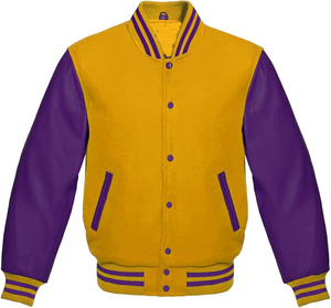 Veste d'université Letterman personnalisée avec manches en cuir véritable Patchs personnalisés et service OEM avec logo disponible - Product Image 6