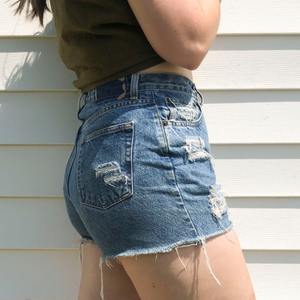 Vintage S Taille Denim Shorts Jeanagers Autre Artisanat Jeans Pantalon Court - Product Image 4