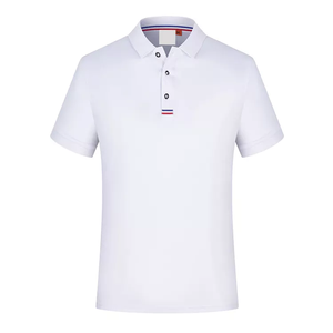 Mode d'été pour hommes de haute qualité décontracté pour T-shirts polo mélange de coton doux léger longue durée Anti-rides motif rayé - Product Image 3
