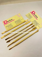 Les meilleurs poussoirs à cuticules plaqués or en acier inoxydable avec logo personnalisé poussoirs de manucure et pédicure à double extrémité personnalisent les outils pour ongles