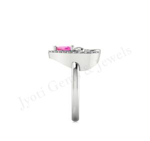 Corazón de plata de ley de calidad superior 6mm Pretty Shiny Lover Joyería personalizada Regalo Anillo de compromiso de lujo para regalo de San Valentín - Product Image 6